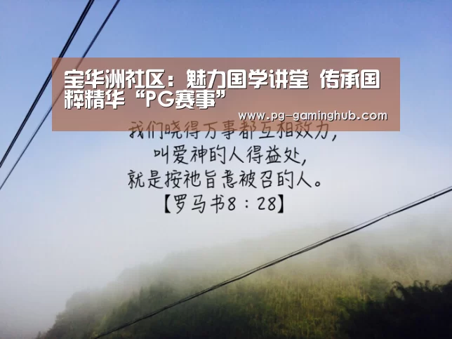 宝华洲社区:魅力国学讲堂 传承国粹精华“PG赛事”(图2) PG电竞